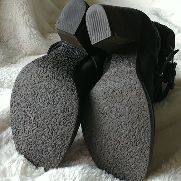 Steve Madden Yale Belted leather Boots black 8.5 - Picture 6 of 8